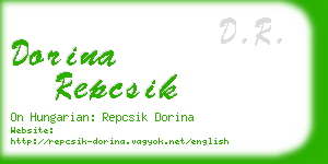 dorina repcsik business card